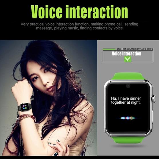 DOMINO DM09 1.54 inch IPS Full View Full Fitting Capacitive Touch Screen MTK2502C-ARM7 Bluetooth 4.0 Smart Watch Phone, Support GSM / Smart Knob / Raise to Bright Screen / Flip Hand to Switch Interface / 3D Acceleration / Pedometer Analysis / Sedentary Reminder / Sleep Monitor / Anti-lost / Remote Camera, 128MB+64MB(Green) - 8