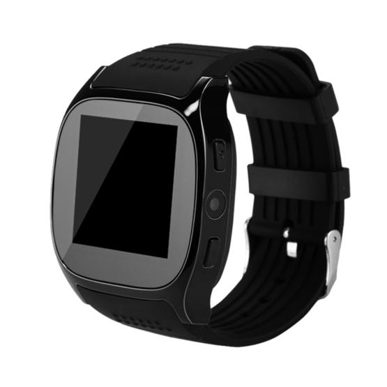 T8 Smart Watch Phone, 1.54 inch IPS Screen 6261D/260MHz, 0.3MP Camera, Support GSM & Dial & Pedometer & Anti-lost & Sleep Monitor & Remote Camera & FM Radio(Black) - 2