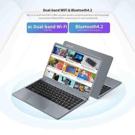Teclast F7 Plus 2 Laptop, 14.1 inch, 8GB+256GB, 38000mWh Battery, Windows 10 OS, Intel Gemini Lake Refresh N4120 Quad Core 1.1GHz to 2.6GHz, Support TF Card & Dual Band WiFi & Mini-HDMI & Bluetooth - 3