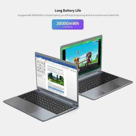 Teclast F7 Plus 2 Laptop, 14.1 inch, 8GB+256GB, 38000mWh Battery, Windows 10 OS, Intel Gemini Lake Refresh N4120 Quad Core 1.1GHz to 2.6GHz, Support TF Card & Dual Band WiFi & Mini-HDMI & Bluetooth - 5