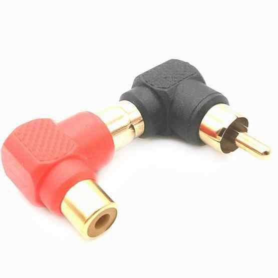 20 PCS / 10 Pairs L-shaped Lotus RCA Right Angle Elbow RCA Male to ...