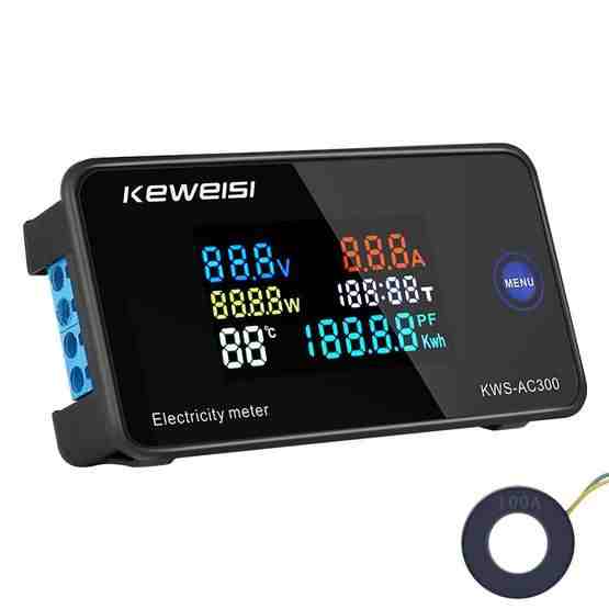KWS-AC300-100A 50-300V AC Digital Current Voltmeter with Closed ...