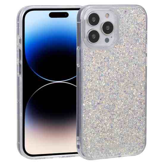 For iPhone 15 Pro Max DFANS DESIGN Starry Sky Epoxy Phone Case(Silver ...