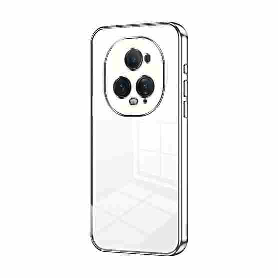 For Honor Magic5 Ultimate Transparent Plating Fine Hole Phone Case ...