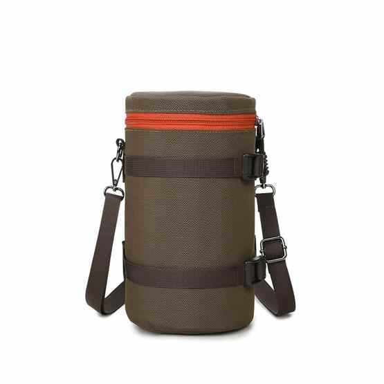 Blue/Brown Color : Brown Size: 16x10x10cm Camera Protective Luggage Camouflage Color Large Lens Case Zippered Cloth Pouch Box for DSLR Camera Lens 